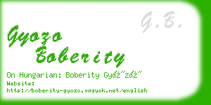gyozo boberity business card